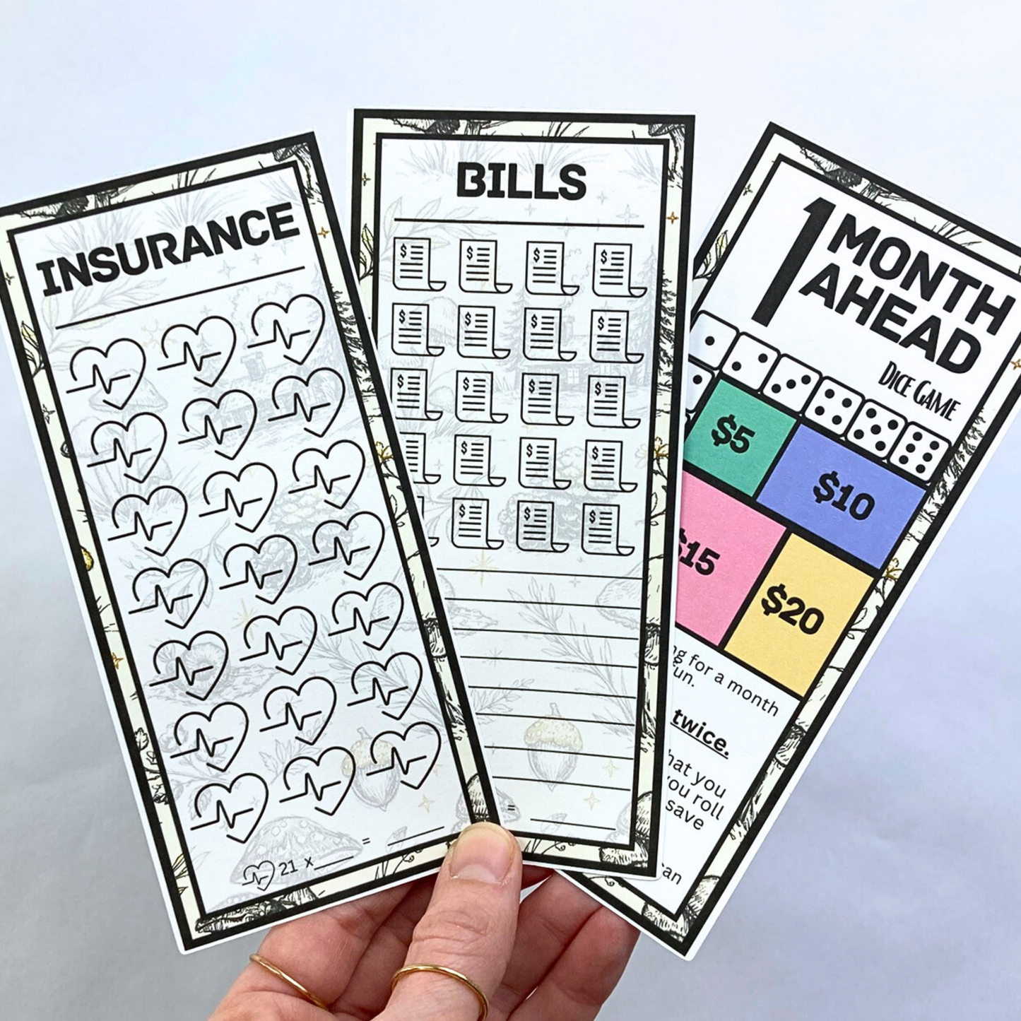 One Month Ahead Binder | Woodland Design | Month Ahead Bills Savings Binder | PDF PNG and STUDIO3 Files | Digital Download