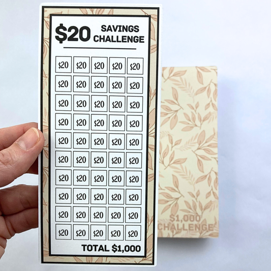 $20 Savings Binder Vintage Linen Design | A6 Disc Binder | Cash Budgeting | Money Binder