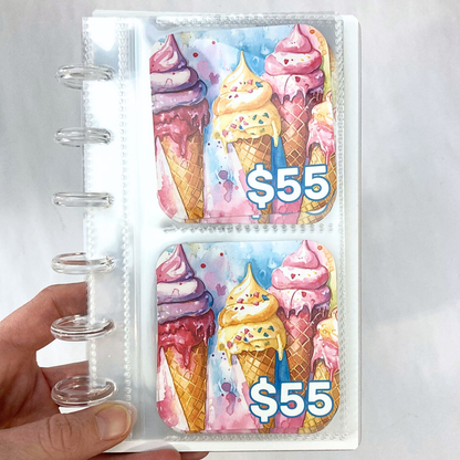 26 Week Savings Challenge Binder | 1,500 Savings | Ice Cream Design | Cash Budgeting | PDF PNG and STUDIO3 Files | Digital Download