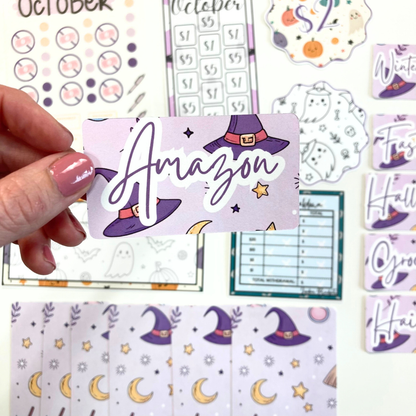 *PREVIEW ONLY, LISTING GOES LIVE 9/4 @ 10AM VERY LIMITED QUANTITY* October Budget $20 Bundle Spooky Cute  | Savings Challenges & Cash Stuffing Supplies