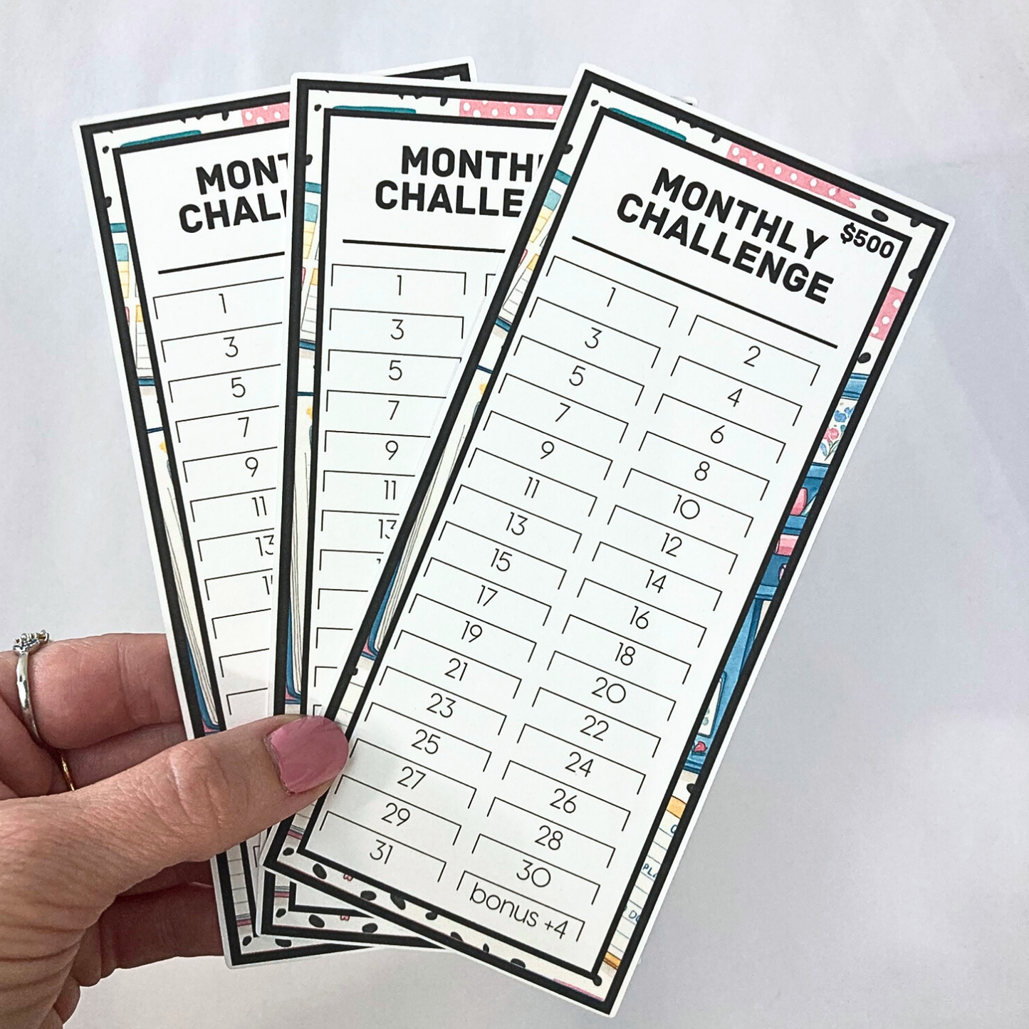 $500 Monthly Challenge Tracker | Perfect Planner Design | Money Savings Challenge