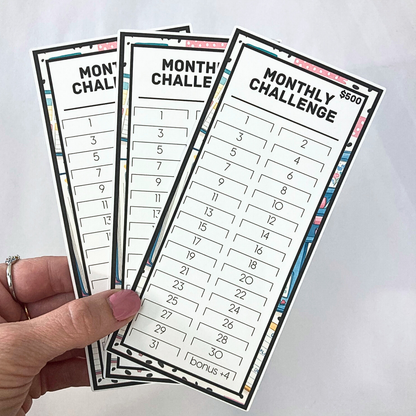 $500 Monthly Challenge Tracker | Perfect Planner Design | Money Savings Challenge