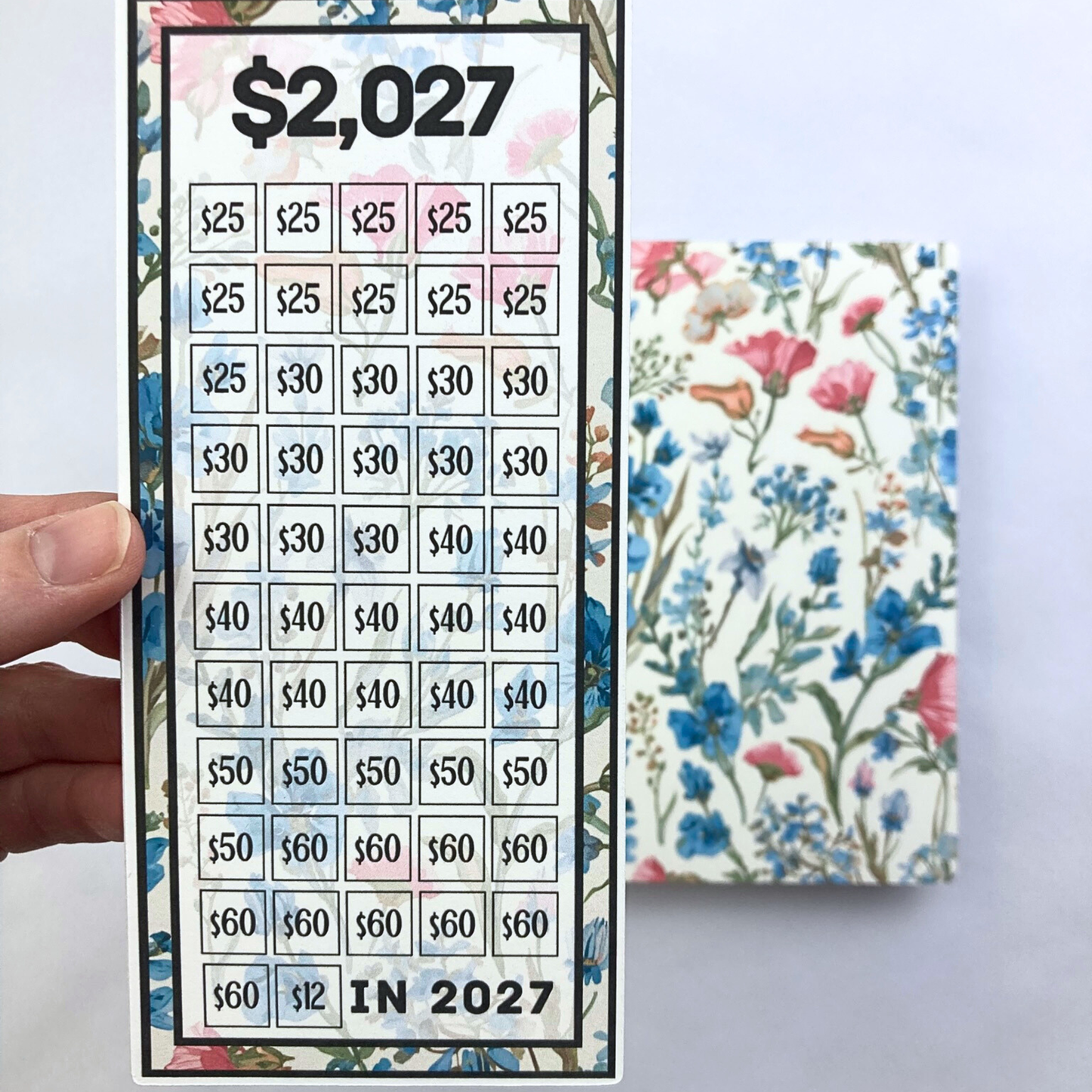2026 & 2027 Yearly Savings Challenge Binder | Vintage Flowers Design | Cash Budgeting | Money Binder