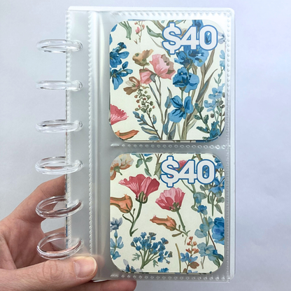 2026 & 2027 Yearly Savings Challenge Binder | Vintage Flowers Design | Cash Budgeting | Money Binder