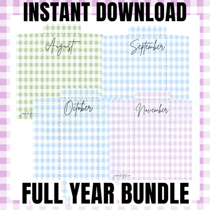 FULL YEAR BUNDLE Digital Savings Challenge & Budget Pages for Friends of Jordan Budgets