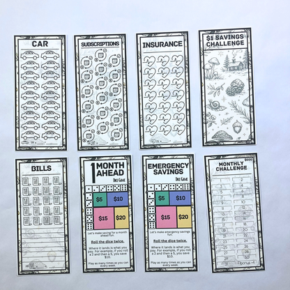 20 A6 Size Savings Challenges | Vintage Collection | Cash Budgeting | Money Binder | PDF PNG and STUDIO3 Files | Digital Download