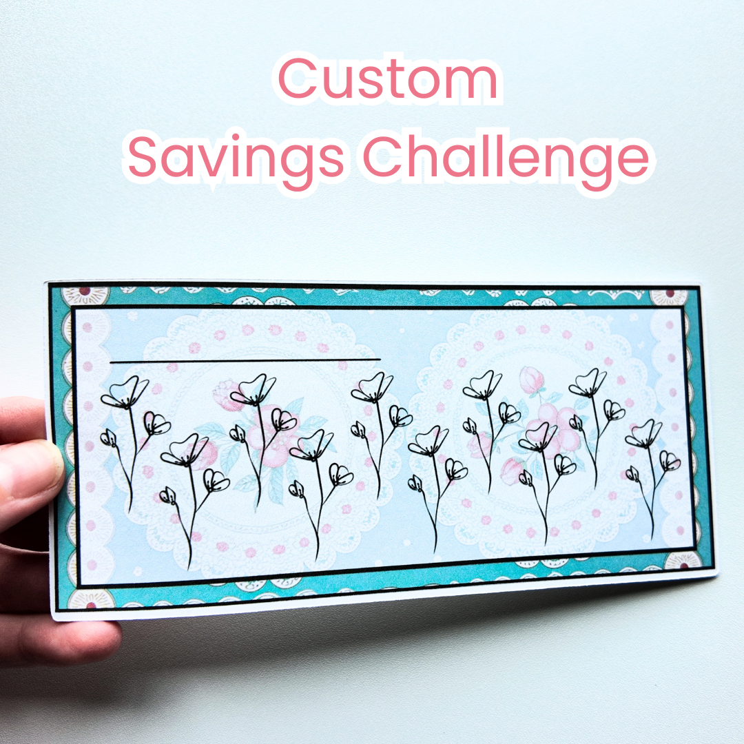 September Budget $20 Bundle Pink Cherry | Savings Challenges & Cash Stuffing Supplies