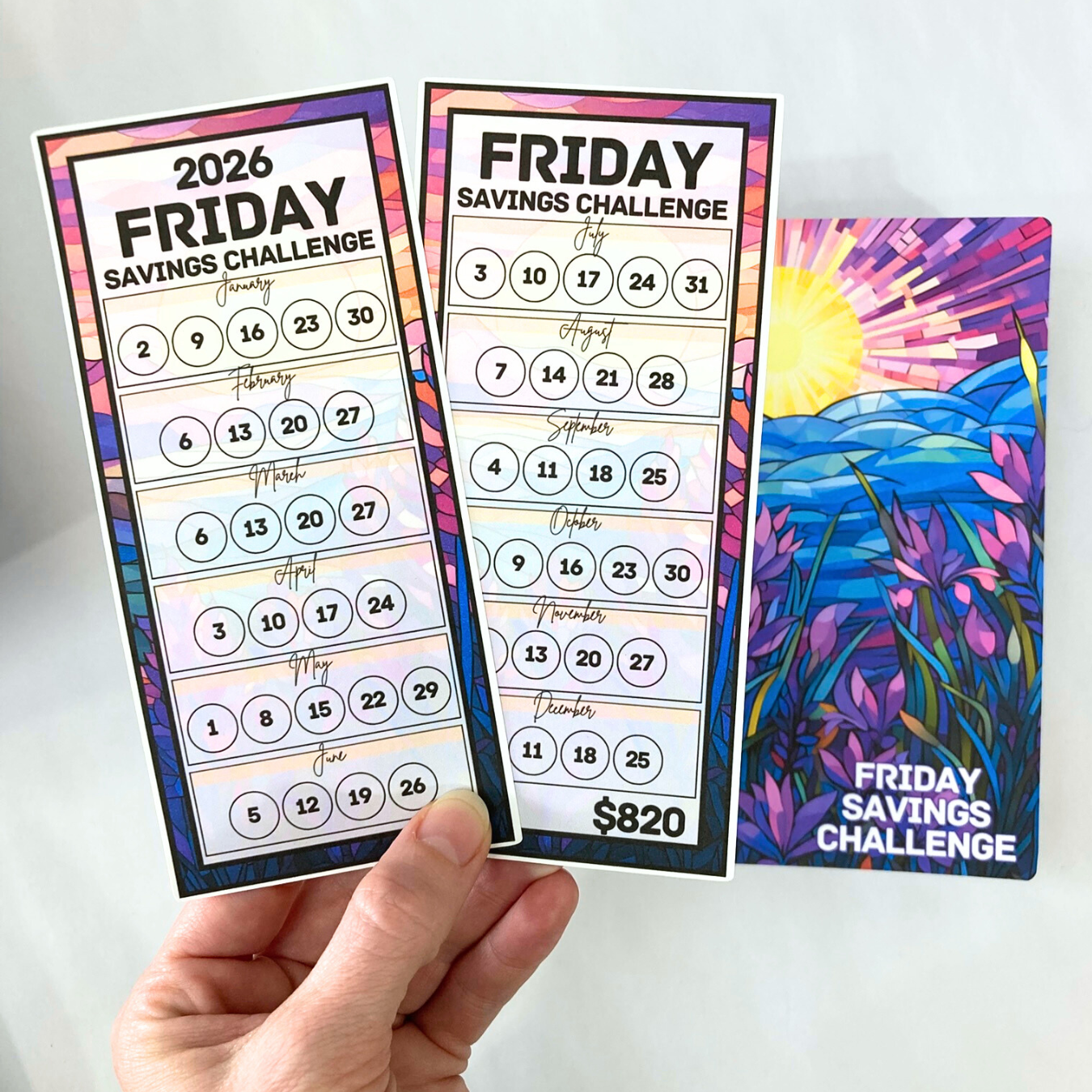 Bright Beginnings | 2026 Friday Savings Challenge Binder | A6 Disc Binder | Cash Budgeting | Money Binder