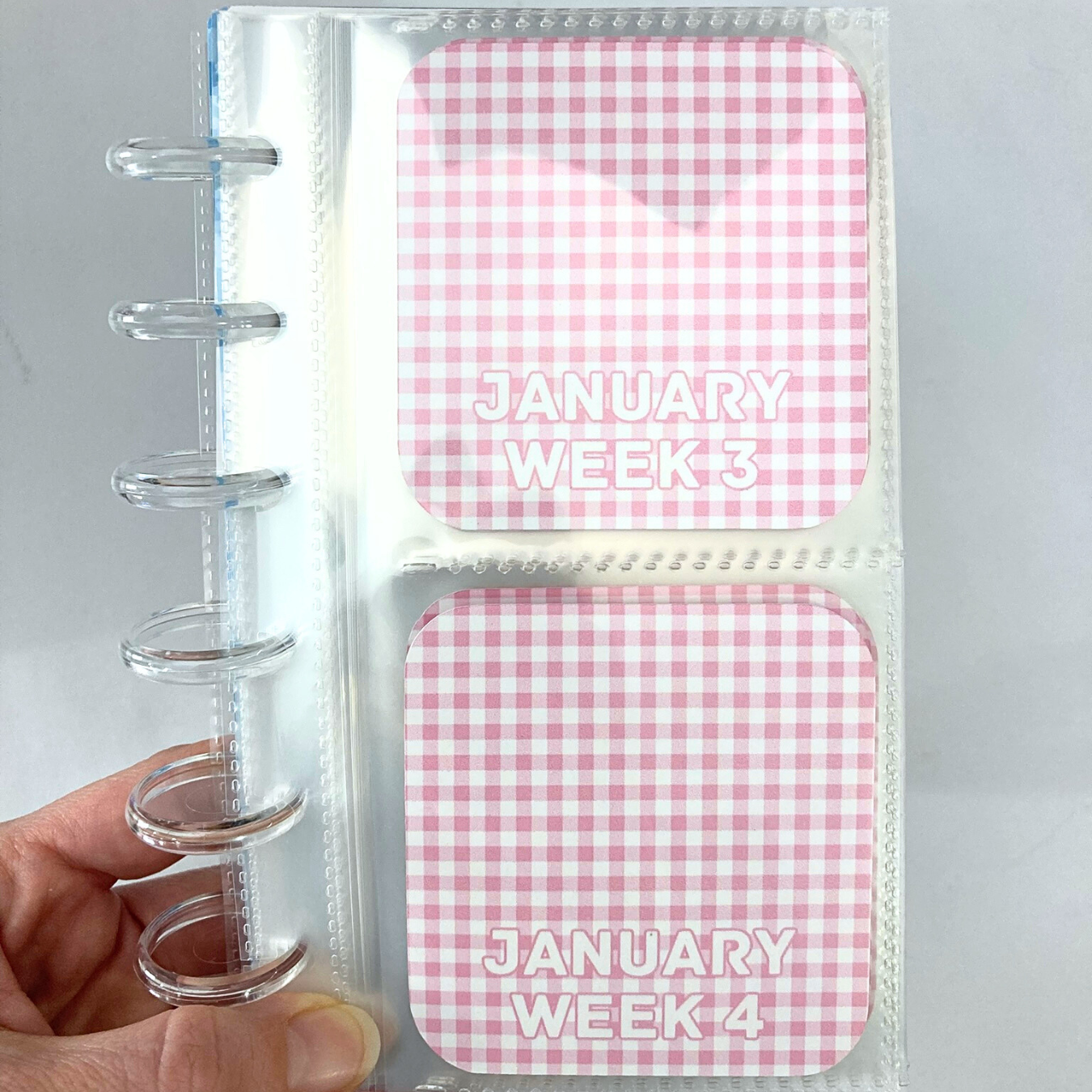 Rainbow Gingham | 2026 Friday Savings Challenge Binder | A6 Disc Binder | Cash Budgeting | Money Binder