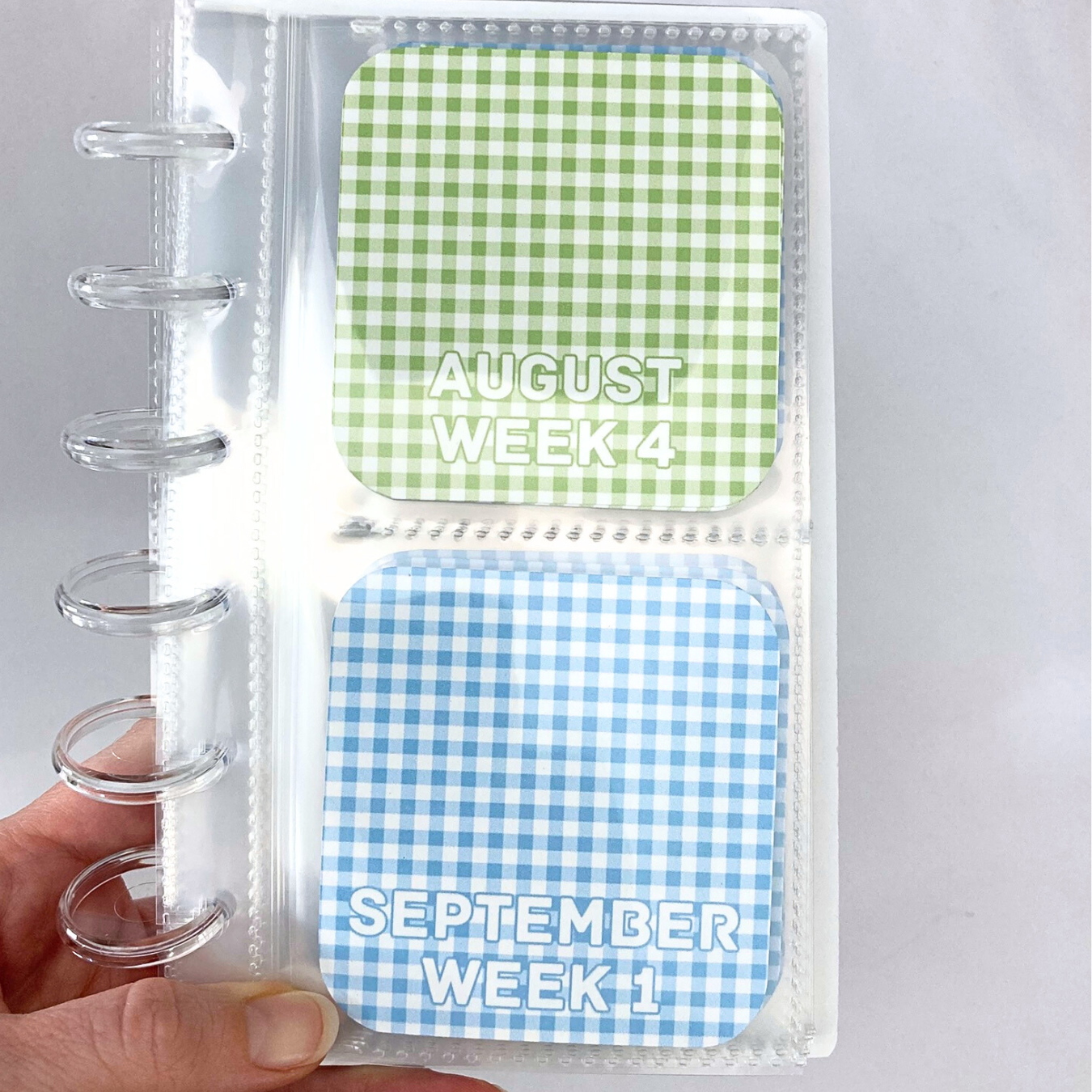 Rainbow Gingham | 2026 Friday Savings Challenge Binder | A6 Disc Binder | Cash Budgeting | Money Binder