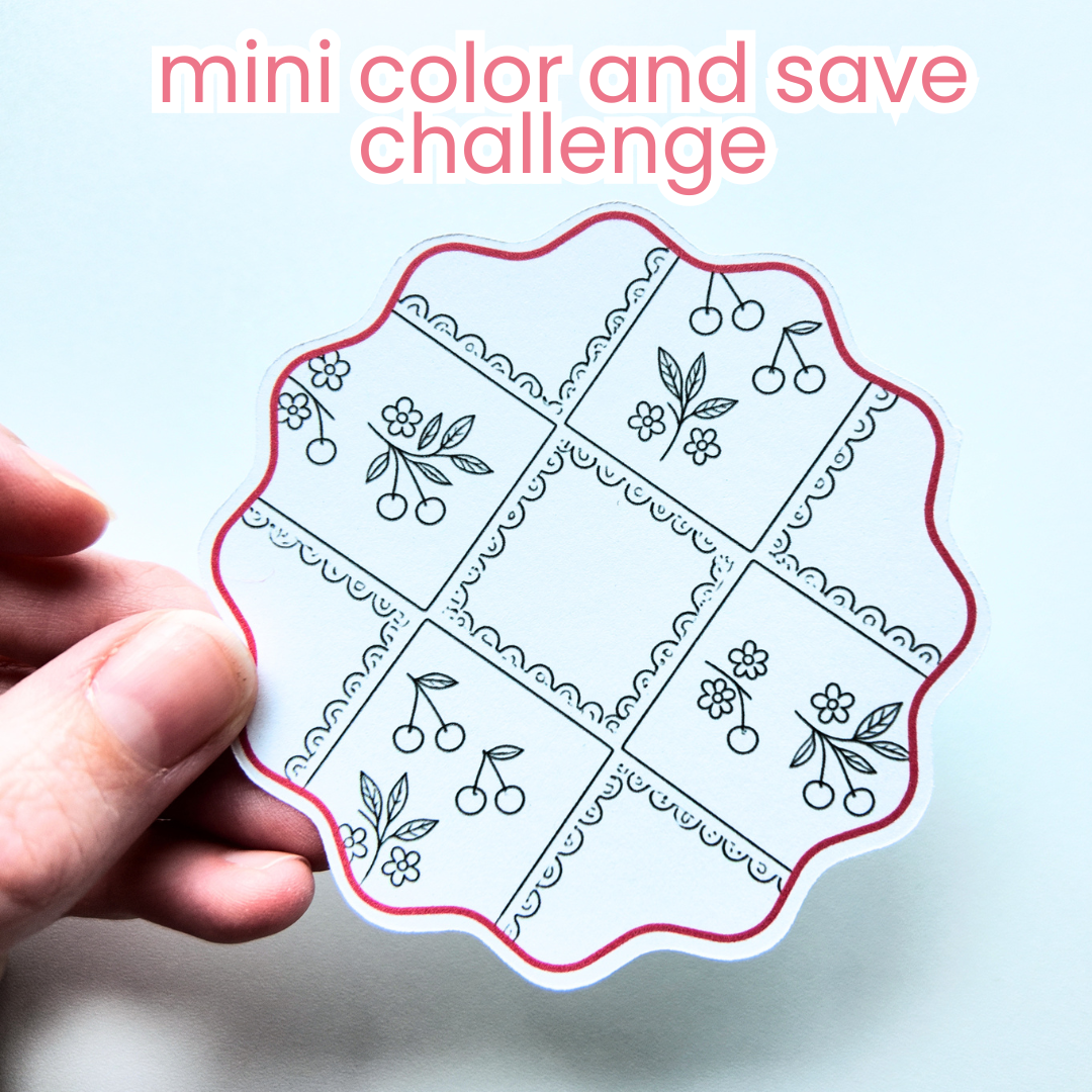 September Budget $20 Bundle Pink Cherry | Savings Challenges & Cash Stuffing Supplies