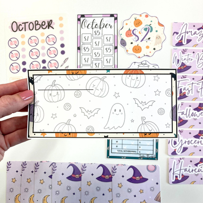 *PREVIEW ONLY, LISTING GOES LIVE 9/4 @ 10AM VERY LIMITED QUANTITY* October Budget $20 Bundle Spooky Cute  | Savings Challenges & Cash Stuffing Supplies