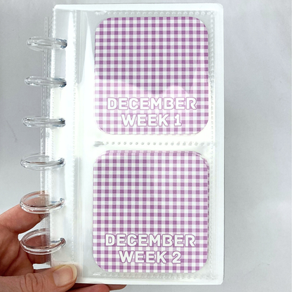 Rainbow Gingham | 2026 Friday Savings Challenge Binder | A6 Disc Binder | Cash Budgeting | Money Binder