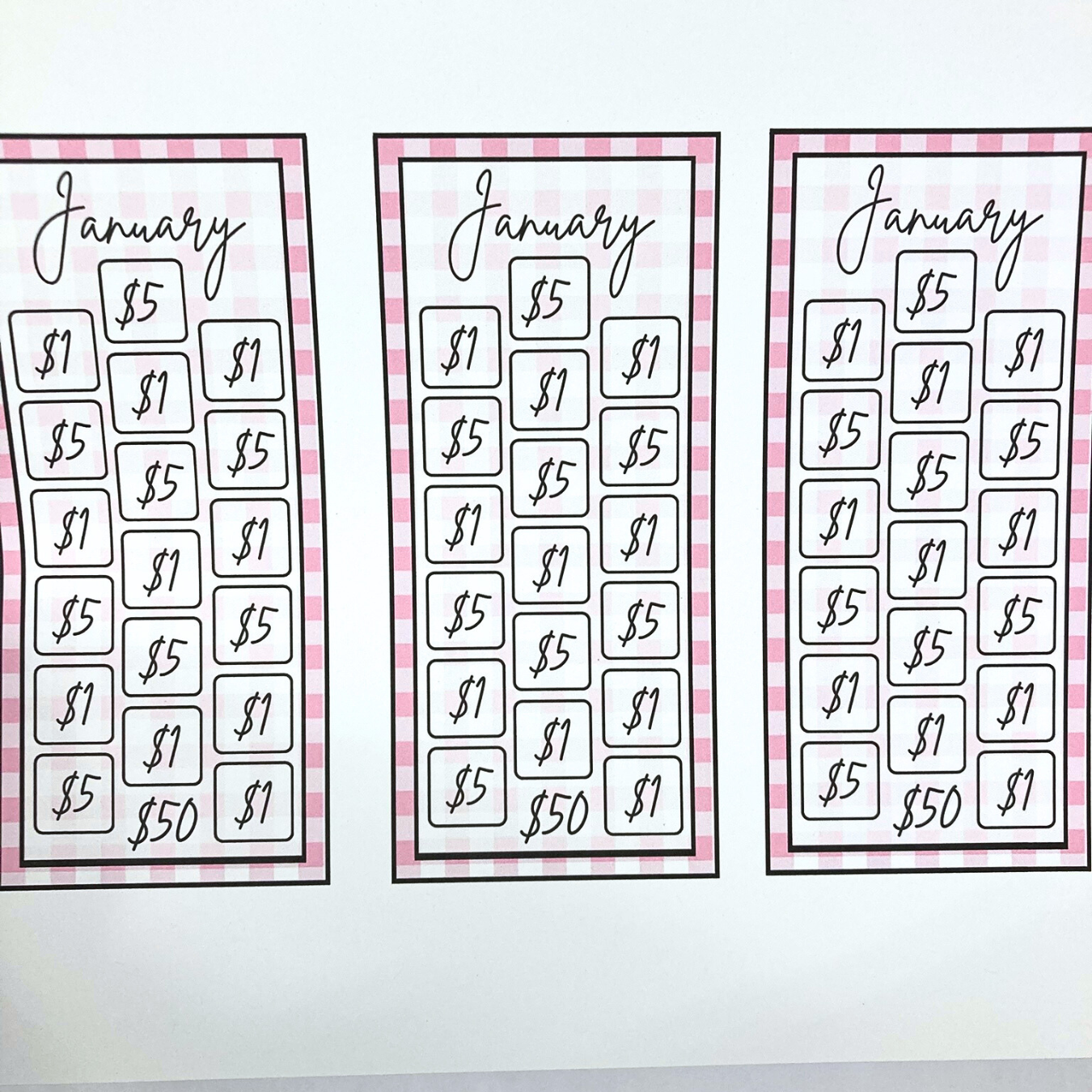 January $1 Digital Savings Challenge & Budget Pages Bundle for Friends of Jordan Budgets