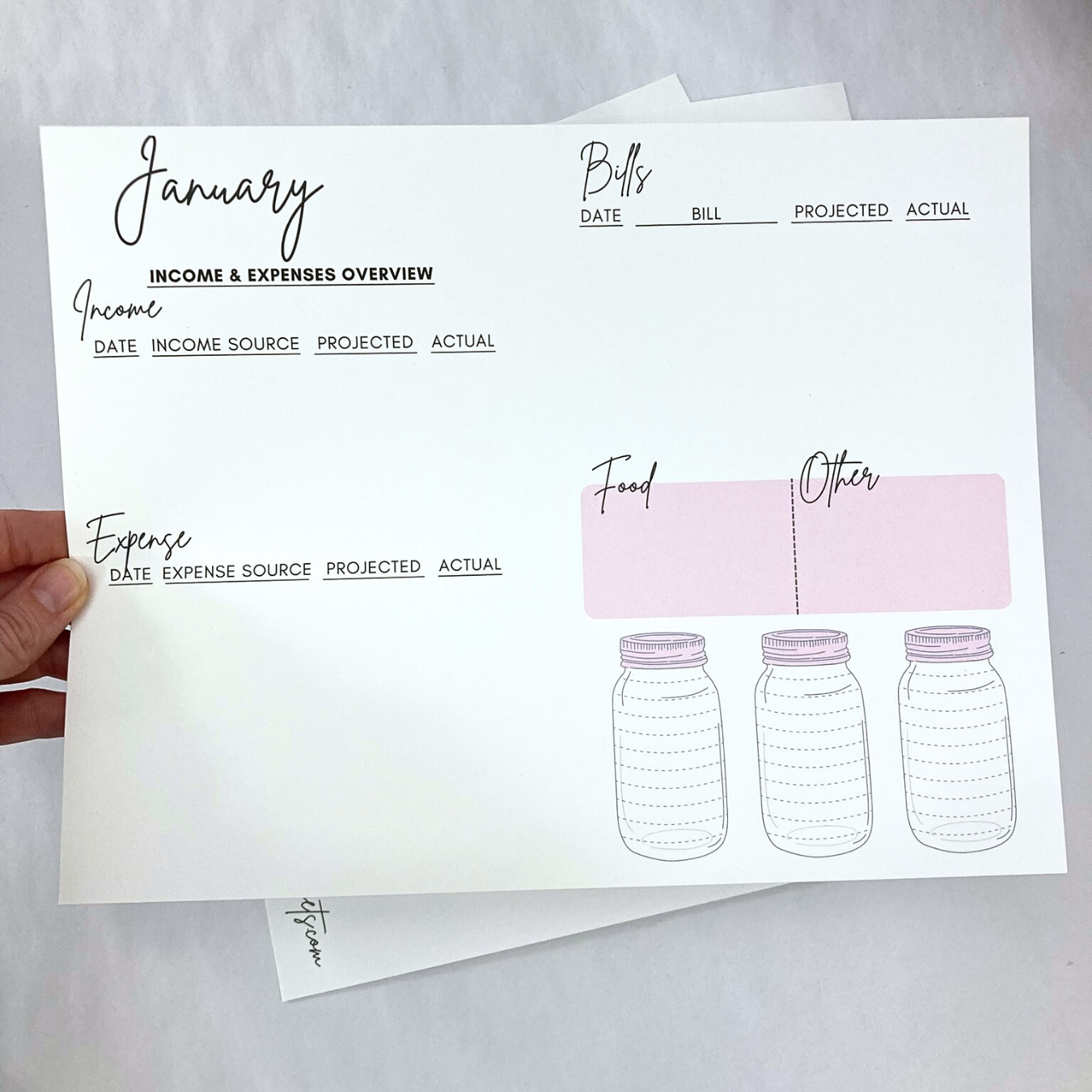 January $1 Digital Savings Challenge & Budget Pages Bundle for Friends of Jordan Budgets