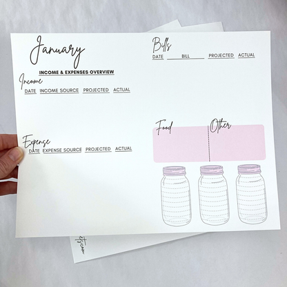 January $1 Digital Savings Challenge & Budget Pages Bundle for Friends of Jordan Budgets