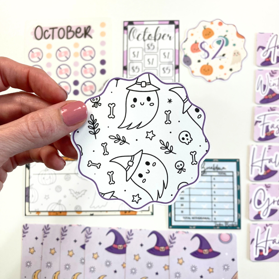 *PREVIEW ONLY, LISTING GOES LIVE 9/4 @ 10AM VERY LIMITED QUANTITY* October Budget $20 Bundle Spooky Cute  | Savings Challenges & Cash Stuffing Supplies