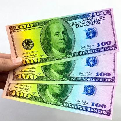 12 Placeholders Money Double Sided | Fake Money | Rainbow Design