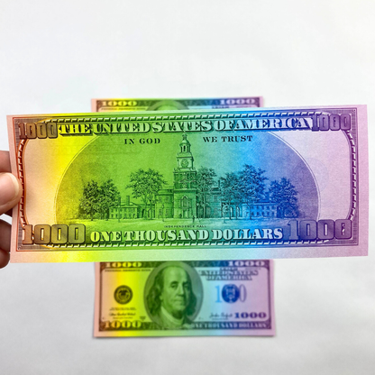 12 Placeholders Money Double Sided | Fake Money | Rainbow Design
