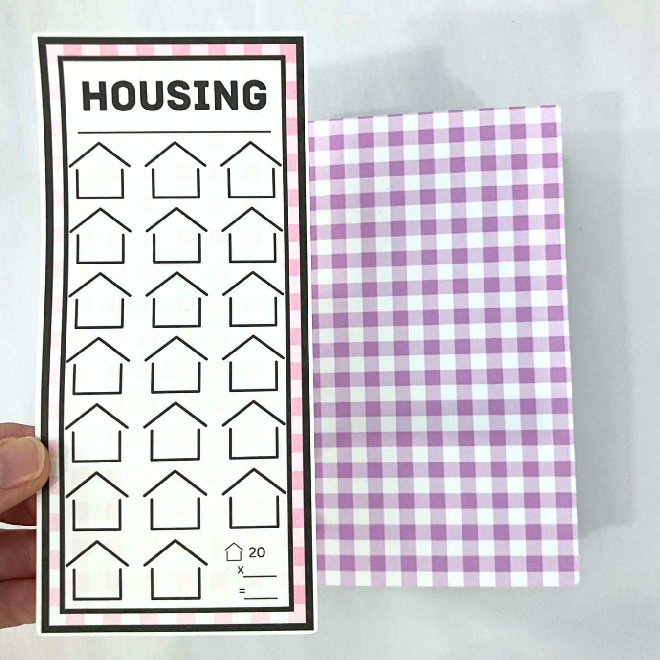 One Month Ahead Binder | Rainbow Gingham Design | Month Ahead Bills & Savings Binder | Physical Shipped Item | 1 Month Ahead