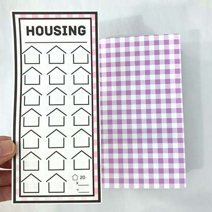 One Month Ahead Binder | Rainbow Gingham Design | Month Ahead Bills & Savings Binder | Physical Shipped Item | 1 Month Ahead