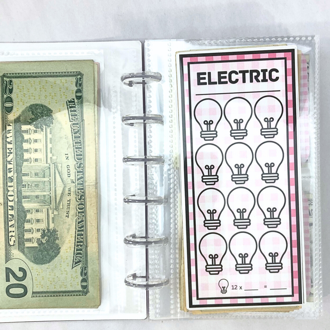 One Month Ahead Binder | Rainbow Gingham Design | Month Ahead Bills & Savings Binder | Physical Shipped Item | 1 Month Ahead