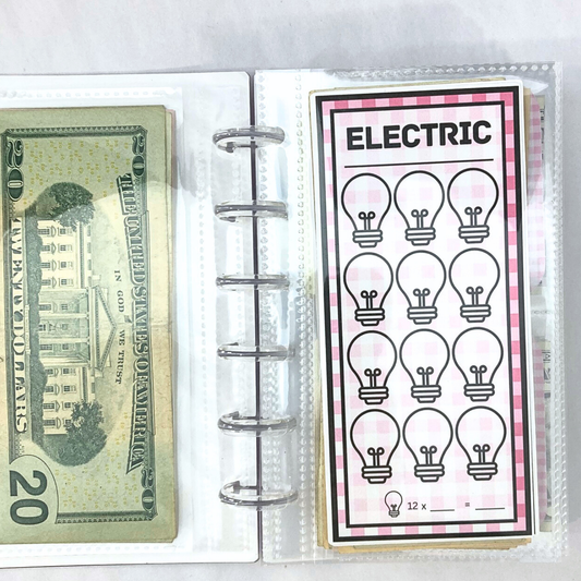 One Month Ahead Binder | Rainbow Gingham Design | Month Ahead Bills & Savings Binder | Physical Shipped Item | 1 Month Ahead