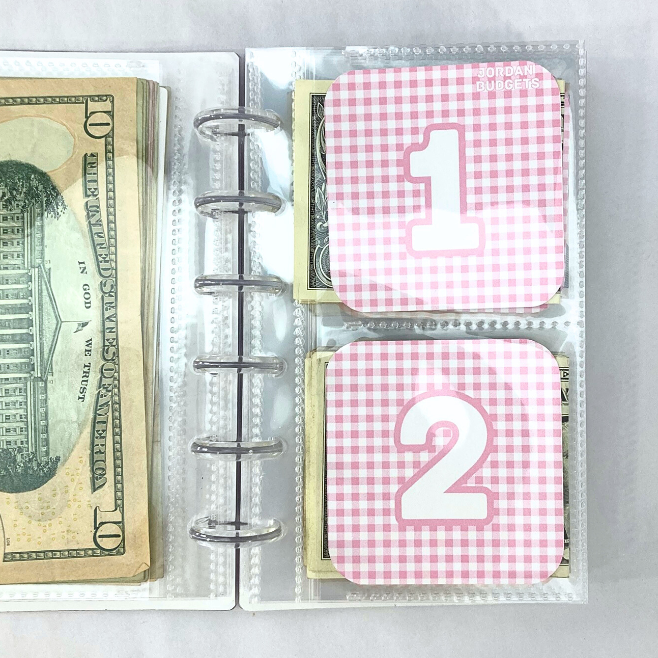 One Month Ahead Binder | Rainbow Gingham Design | Month Ahead Bills & Savings Binder | Physical Shipped Item | 1 Month Ahead