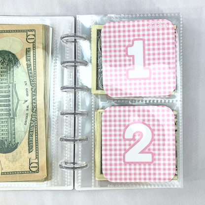 One Month Ahead Binder | Rainbow Gingham Design | Month Ahead Bills & Savings Binder | Physical Shipped Item | 1 Month Ahead