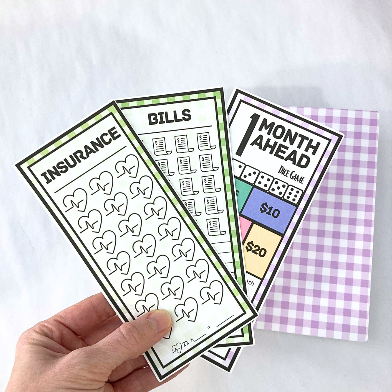 One Month Ahead Binder | Rainbow Gingham Design | Month Ahead Bills & Savings Binder | Physical Shipped Item | 1 Month Ahead