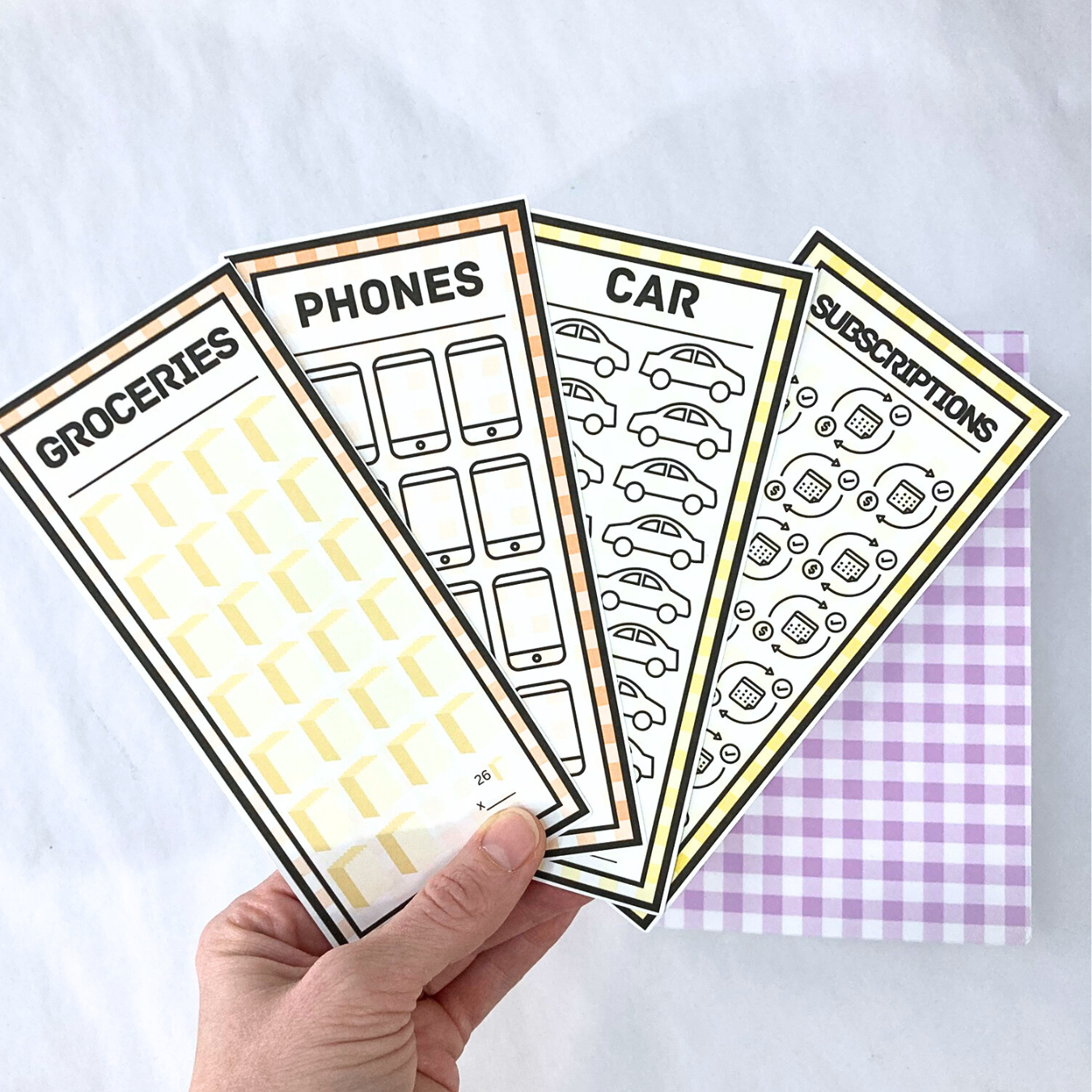 One Month Ahead Binder | Rainbow Gingham Design | Month Ahead Bills & Savings Binder | Physical Shipped Item | 1 Month Ahead