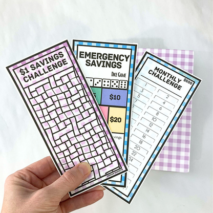 One Month Ahead Binder | Rainbow Gingham Design | Month Ahead Bills & Savings Binder | Physical Shipped Item | 1 Month Ahead