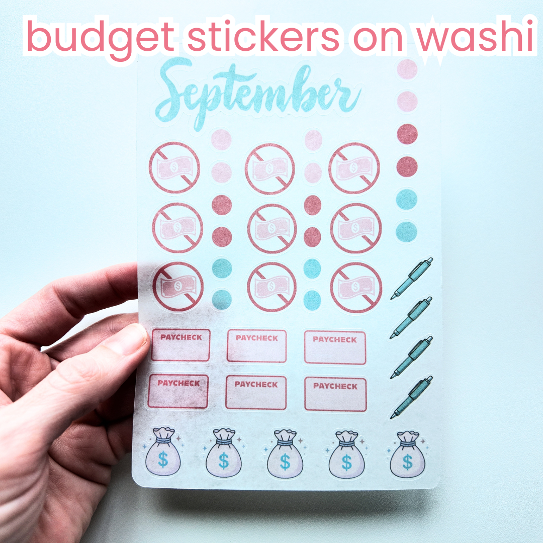 September Budget $20 Bundle Pink Cherry | Savings Challenges & Cash Stuffing Supplies
