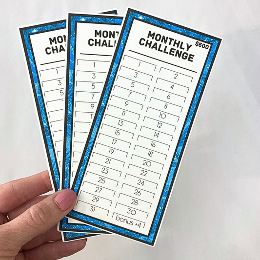 $500 Monthly Challenge Tracker | Bling Design | Money Savings Challenge