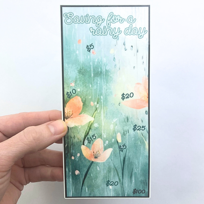 Saving for a Rainy Day | April Bundle | Laminated Savings Challenges and Envelopes | Sleeves are Ring or Disc Bound