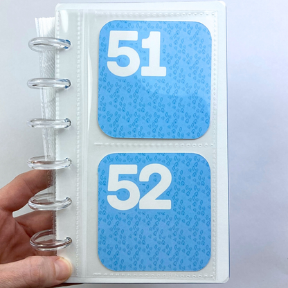 Be Happy | 52 Week Savings Challenge Binder | A6 Disc Binder | Cash Budgeting | Money Binder