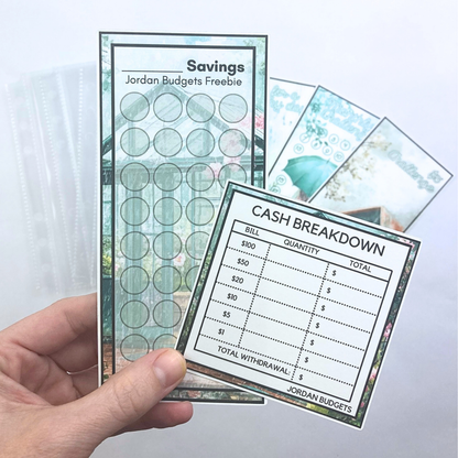 Saving for a Rainy Day | April Bundle | Laminated Savings Challenges and Envelopes | Sleeves are Ring or Disc Bound