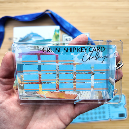 Cruise Bundle | 52 Week Savings Challenge Binder, Key Card Challenge, Boarding Pass Challenge, Lanyard | Laminated Challenges | A6 Binder