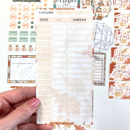 *PREVIEW ONLY, LISTING GOES LIVE 9/4 @ 10AM VERY LIMITED QUANTITY* October Budget $20 Bundle Colorful Cozy | Savings Challenges & Cash Stuffing Supplies