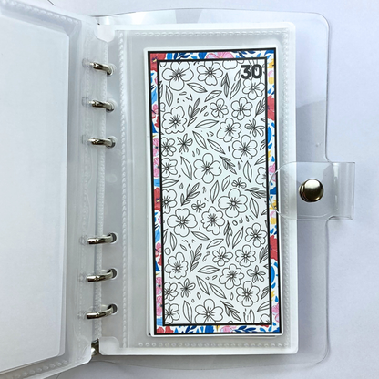 Be Happy Color and Save Savings Challenge Binder | Cash Budgeting | Money Binder