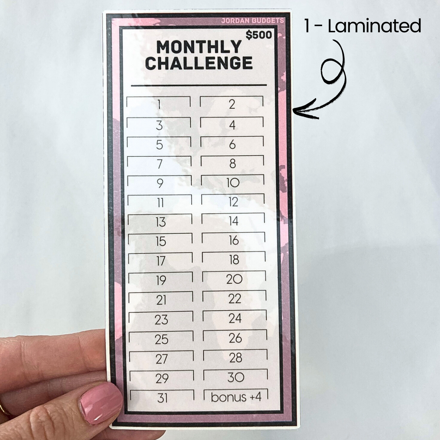 $500 Monthly Challenge Tracker | Navigate Design | Money Savings Challenge