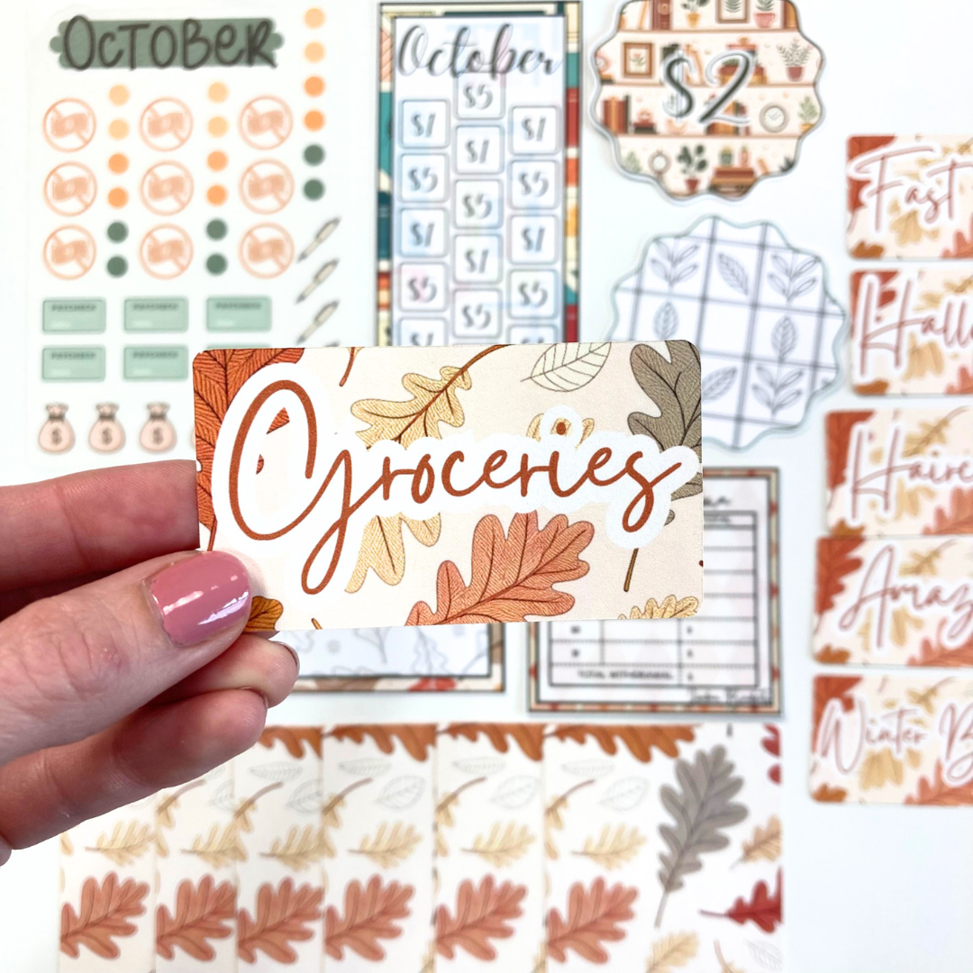 *PREVIEW ONLY, LISTING GOES LIVE 9/4 @ 10AM VERY LIMITED QUANTITY* October Budget $20 Bundle Colorful Cozy | Savings Challenges & Cash Stuffing Supplies