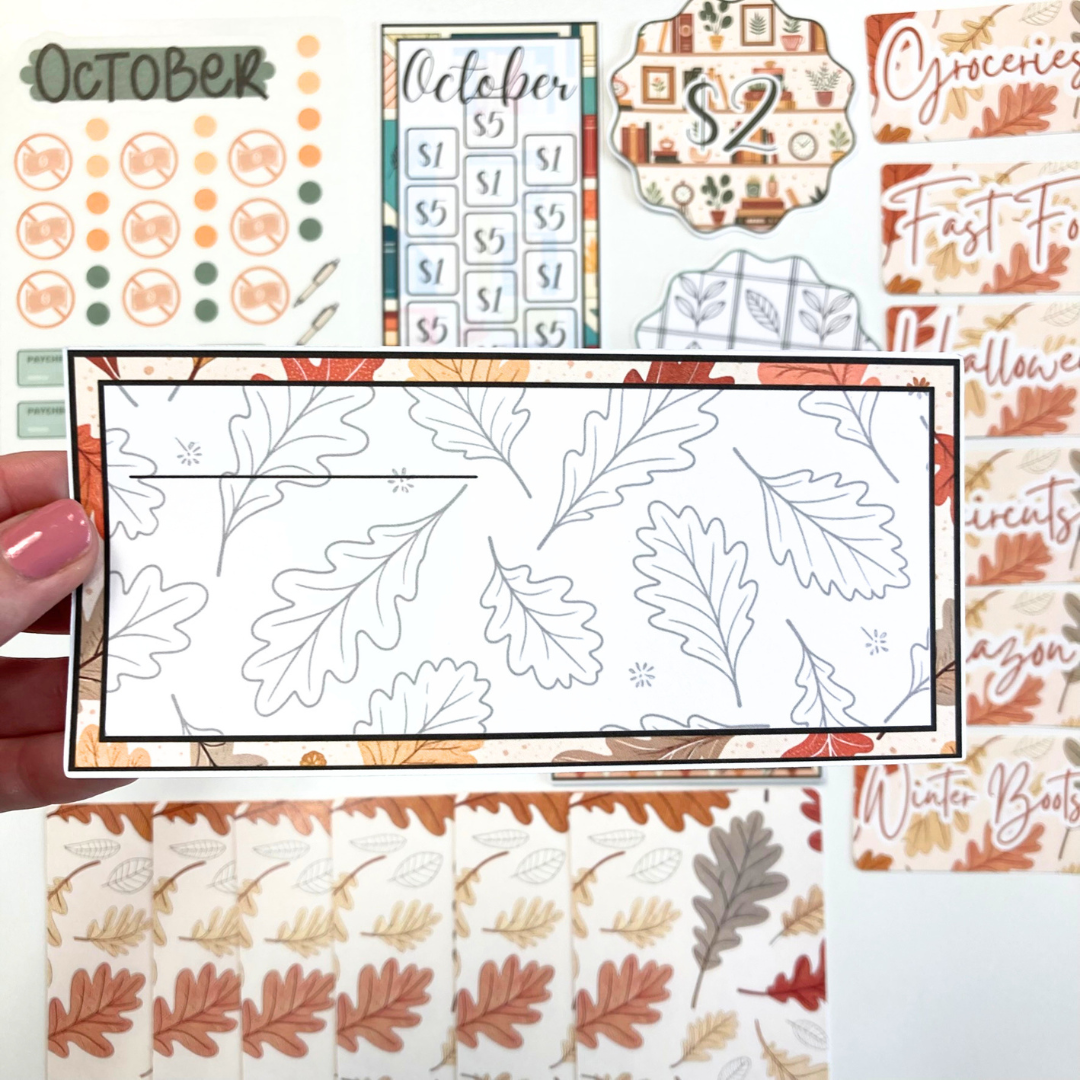 *PREVIEW ONLY, LISTING GOES LIVE 9/4 @ 10AM VERY LIMITED QUANTITY* October Budget $20 Bundle Colorful Cozy | Savings Challenges & Cash Stuffing Supplies