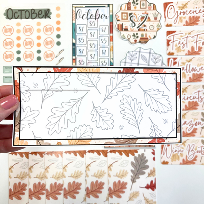 *PREVIEW ONLY, LISTING GOES LIVE 9/4 @ 10AM VERY LIMITED QUANTITY* October Budget $20 Bundle Colorful Cozy | Savings Challenges & Cash Stuffing Supplies