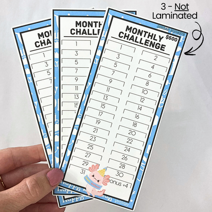 $500 Monthly Challenge Tracker | Happy Birthday Design | Money Savings Challenge