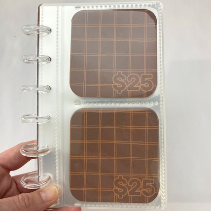 26 Week Savings Challenge Binder | $1,500 Savings | Cozy Plaid Design | A6 Disc Binder | Cash Budgeting | Money Binder