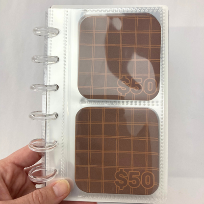 26 Week Savings Challenge Binder | $1,500 Savings | Cozy Plaid Design | A6 Disc Binder | Cash Budgeting | Money Binder