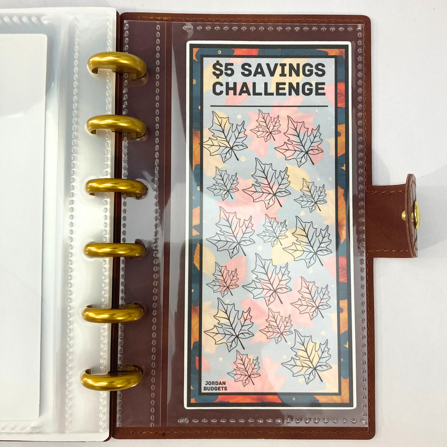 Cozy Harvest | September Design | Month Ahead Bills & Savings Binder | 12 Savings Challenges | Brown Binder