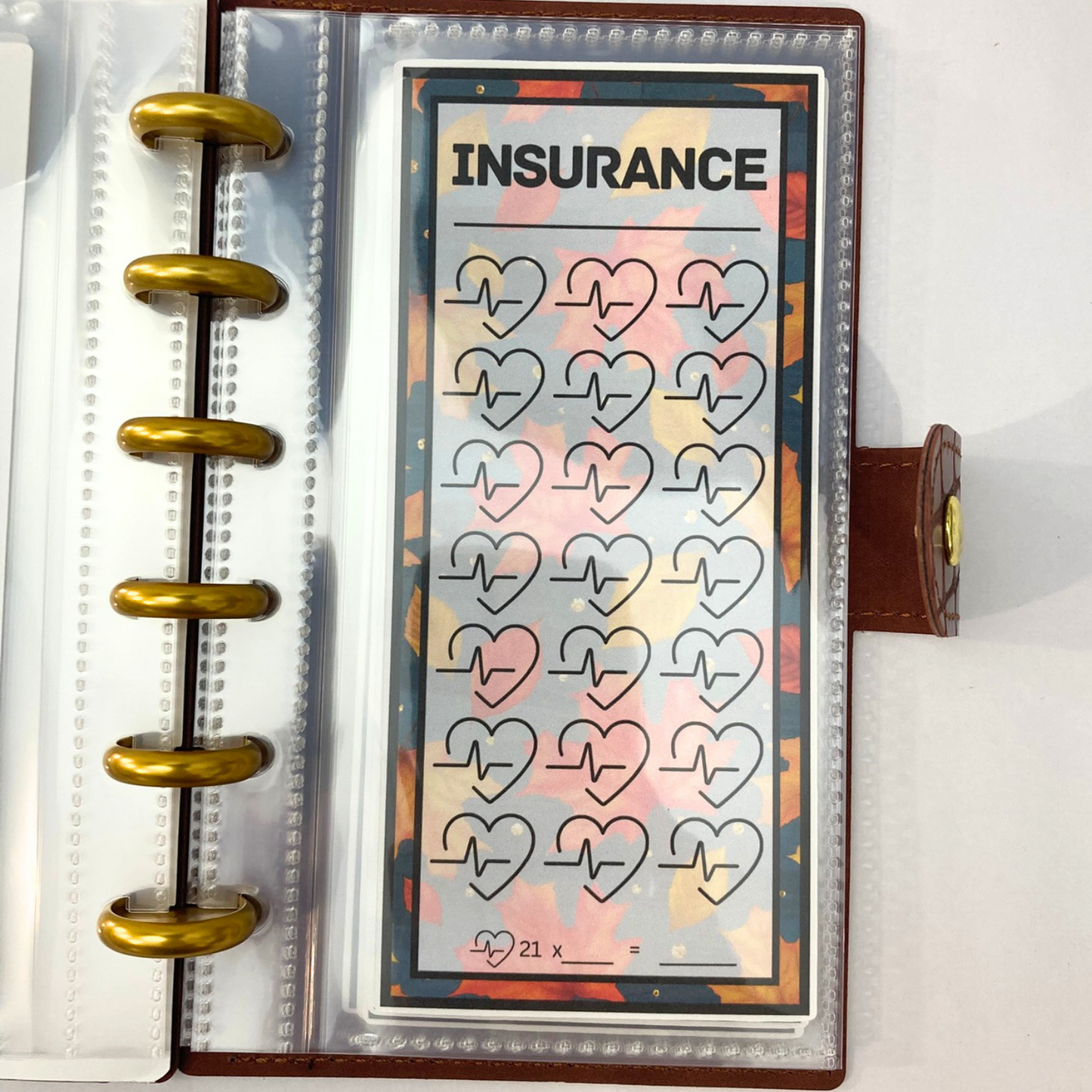 Cozy Harvest | September Design | Month Ahead Bills & Savings Binder | 12 Savings Challenges | Brown Binder