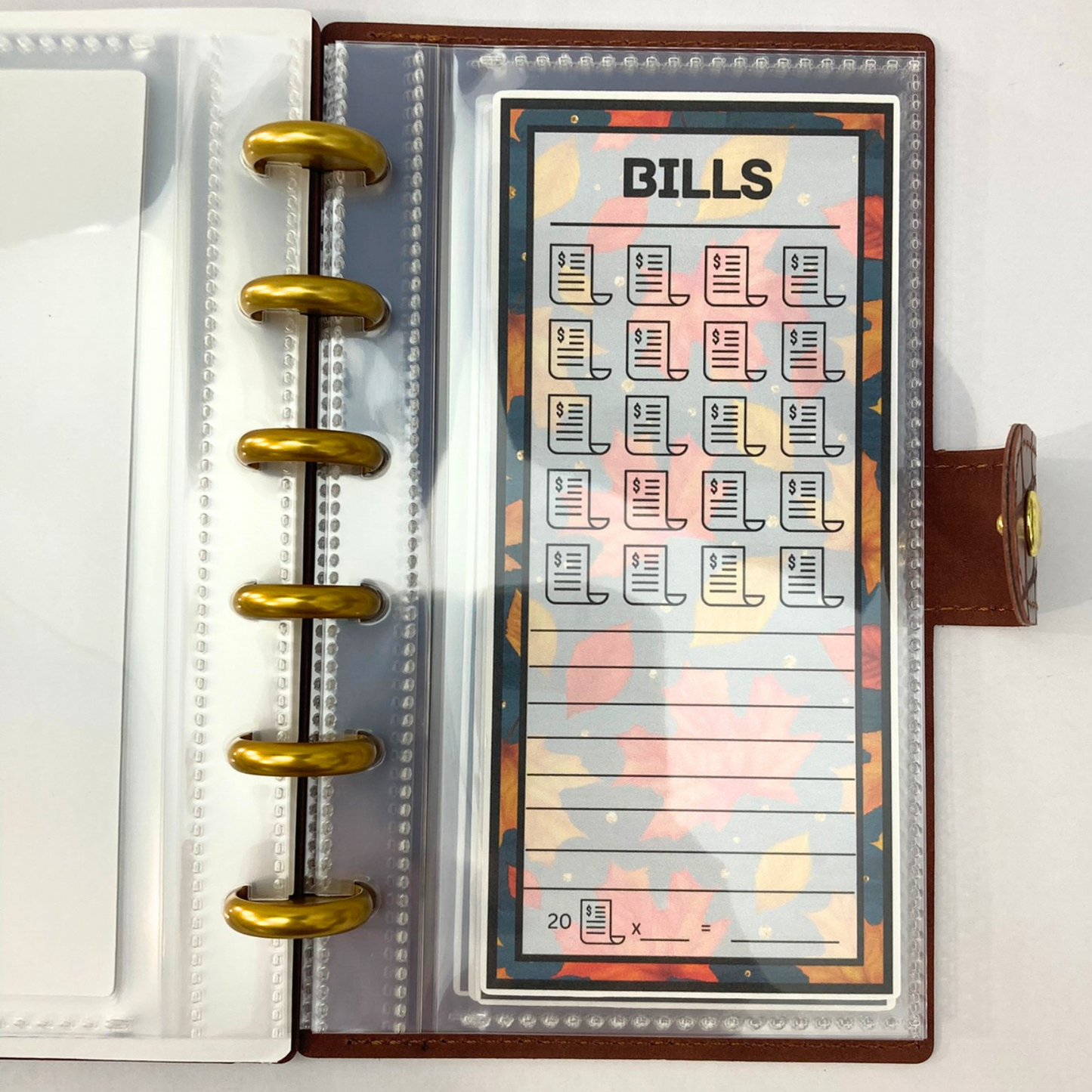 Cozy Harvest | September Design | Month Ahead Bills & Savings Binder | 12 Savings Challenges | Brown Binder